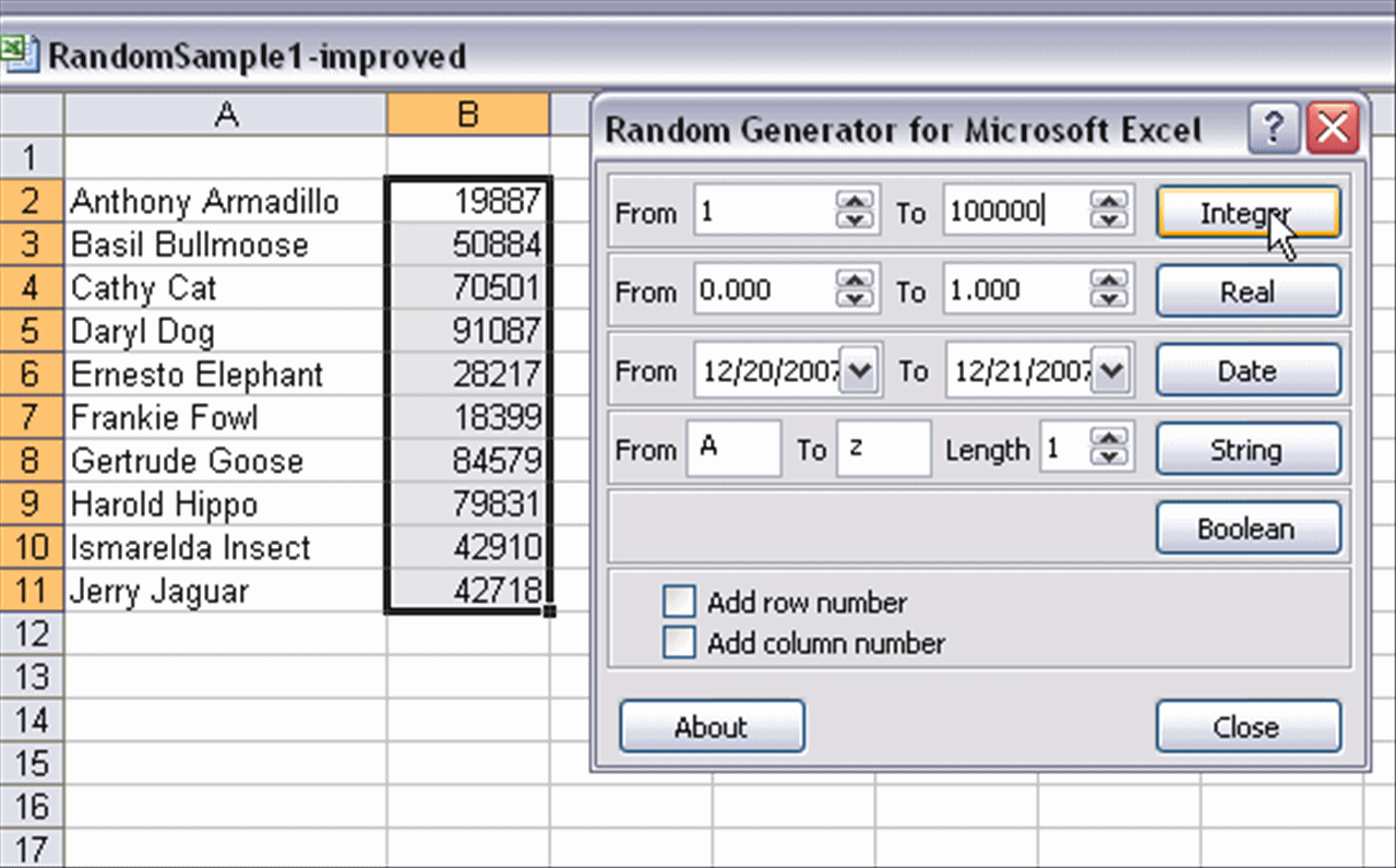 Random Sampling With Excel